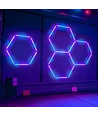 Hexagon RGBIC 3 felter komplet sæt - 50W. inklusiv bluetooth controller og strømforsyning