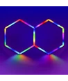 Hexagon RGBIC 2 felter komplet sæt - 37W. inklusiv bluetooth controller og strømforsyning