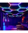 5 stk. Hexagon RGBIC komplet sæt 80W - Inkl. bluetooth controller og strømforsyning