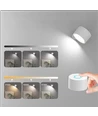 4,5W Genopladelig væglampe CCT - IP20, Rund, Hvid, 360° roterbar, inkl. lyskilde og fjernbetjening