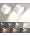 4,5W Genopladelig væglampe CCT - IP20, Rund, Hvid, 360° roterbar, inkl. lyskilde og fjernbetjening