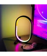 Ellipseformet RGBIC lampe - 25 x 15 cm, 10W, inkl. fjernbetjening, USB tilslutning