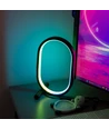 Ellipseformet RGBIC lampe - 25 x 15 cm, 10W, inkl. fjernbetjening, USB tilslutning