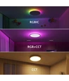 39W CCT loftlampe med RGBIC backlight - Ø30cm, Tuya, inkl. fjernbetjening