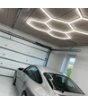 Hexagon LED 5 felter komplet sæt - RA95, 168W. inklusiv strømtilslutning