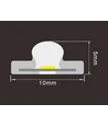 5m 9W/m Lyseblå Dot-free COB-LED strip - 24V DC, IP67, 240 LED/m, 5 års garanti