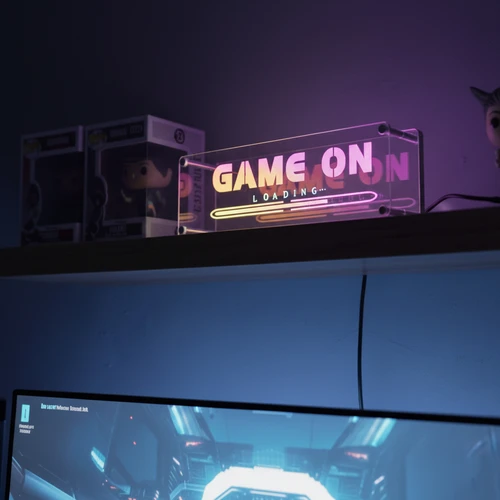 Game On neon skilt, LED lys -  RGBIC, Bluetooth