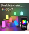 Opladelig RGB+CCT LED bord/natlampe - Bluetooth, Hvid, touch dæmpbar, IP20 indendørs