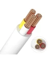 12-24V CCT kabel, hvid rund - 3 x 0,5 mm2, metervare, min. 5 meter