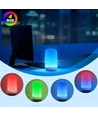 Opladelig RGB+CCT LED bord/natlampe - Bluetooth, Hvid, touch dæmpbar, IP20 indendørs
