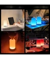 Opladelig RGB+CCT LED bord/natlampe - Bluetooth, Hvid, touch dæmpbar, IP20 indendørs