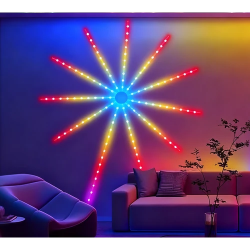 Fyrværkeri LED strip - 5V USB, bluetooth app