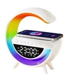 G-formet RGBIC lampe - Trådløs oplader, 24x23cm, Hvid, Bluetooth, 5V USB