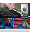 5m RGBIC Neon Flex LED sæt - 5V USB, Bluetooth app, fjernbetjening