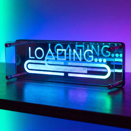 RGB LOADING Neon Skilt - Infinity Mirror effekt, Bluetooth, App-styring