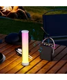 Opladelig RGBIC+CCT LED bord/natlampe - 32cm, Bluetooth, Hvid, touch dæmpbar, IP20 indendørs