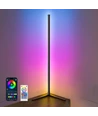 120cm RGBIC hjørnelampe - Sort, Wifi app styring og fjernbetjening
