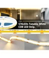 5m 10W/m CCT COB-LED strip RA97 - 24V DC, IP20, 576 LED pr. meter