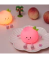 MOCHI Fersken natlampe i blød silikone - genopladelig, touch dæmpbar