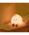 MOCHI Fersken natlampe i blød silikone - genopladelig, touch dæmpbar