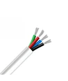 5m RGB kabel, hvid rund - 4x0,35mm², 12V-24V til LED strip