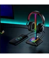 RGB headset holder - 24cm høj, 2x USB output