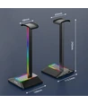 RGB headset holder - 24cm høj, 2x USB output