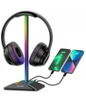 RGB headset holder - 24cm høj, 2x USB output