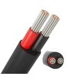 20m Kabel rød/sort, sort rund - 2x0,35mm², 12V-24V, til LED strip