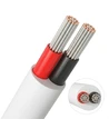 10m Kabel rød/sort, hvid rund - 2x0,35mm², 12V-24V, til LED strip