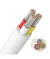 5m CCT Kabel, hvid rund - 3x0,35mm², 12V-24V, til LED strip