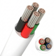 20m RGB kabel, hvid rund - 4x0,35mm², 12V-24V til LED strip