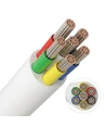 10m RGB+CCT kabel, hvid rund - 6x0,35mm², 12V-24V til LED strip
