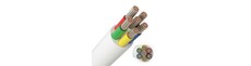 20m RGB+CCT kabel, hvid rund - 6x0,35mm², 12V-24V til LED strip