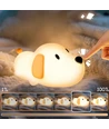 MOCHI Hundehvalp natlampe i blød silikone - genopladelig, varm/neutral hvid