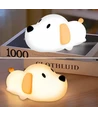 MOCHI Hundehvalp natlampe i blød silikone - genopladelig, varm/neutral hvid