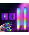 2 stk. ambient gamer bordlamper - RGB løbelys, 360° effekt, 42 cm