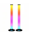 2 stk. ambient gamer bordlamper - RGB løbelys, 360° effekt, 42 cm