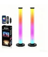 2 stk. ambient gamer bordlamper - RGB løbelys, 360° effekt, 42 cm