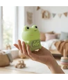 MOCHI Frø natlampe med ur i blød silikone - genopladelig, farveskift + varm hvid