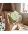 MOCHI Frø natlampe med ur i blød silikone - genopladelig, farveskift + varm hvid