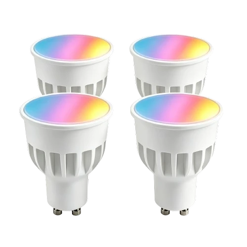 4x GU10 5W Smart Home LED pære - Bluetooth, virker med Google Home, Alexa og smartphones