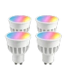 4x GU10 5W Smart Home LED pære - Bluetooth, virker med Google Home, Alexa og smartphones