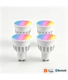4x GU10 5W Smart Home LED pære - Bluetooth, virker med Google Home, Alexa og smartphones