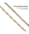 5m 10W/m CCT COB-LED strip RA97 - 24V DC, IP20, 576 LED pr. meter