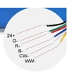 5m 21W/m RGB+CCT COB-LED strip RA90 - 24V DC, IP20, COB LED