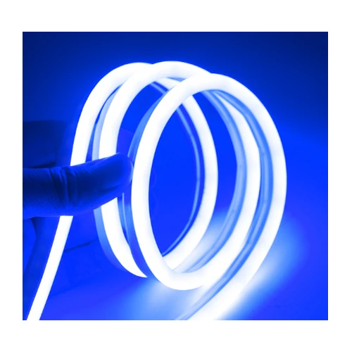 Blå 8x16 Neon Flex LED - 5 meter, 8W pr. meter, IP67, 12V