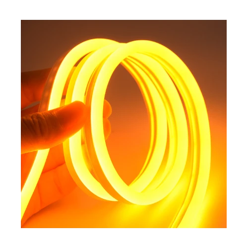 Gul 8x16 Neon Flex LED - 5 meter, 8W pr. meter, IP67, 12V