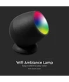Smart Home lampe med RGB+WW - Sort, Tuya/Smart Life, virker med Google Home, Alexa og smartphones