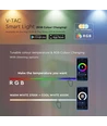 Smart Home lampe med RGB+WW - Sort, Tuya/Smart Life, virker med Google Home, Alexa og smartphones